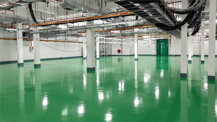 Green epoxy resin flooring
