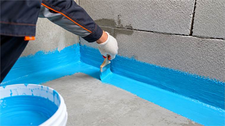 Waterproofing acrylic coating application